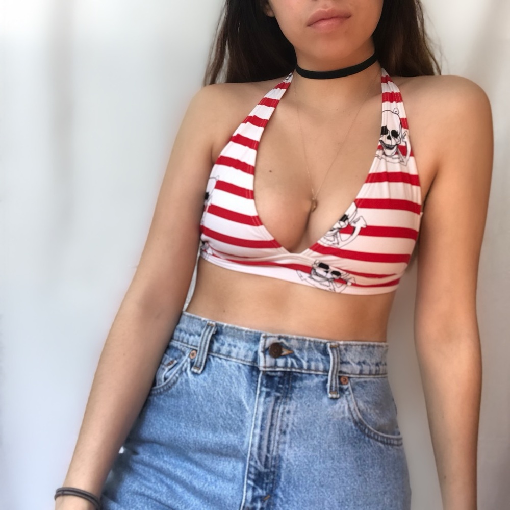 Striped Pirate Bikini Top